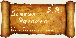 Simona Mašović vizit kartica